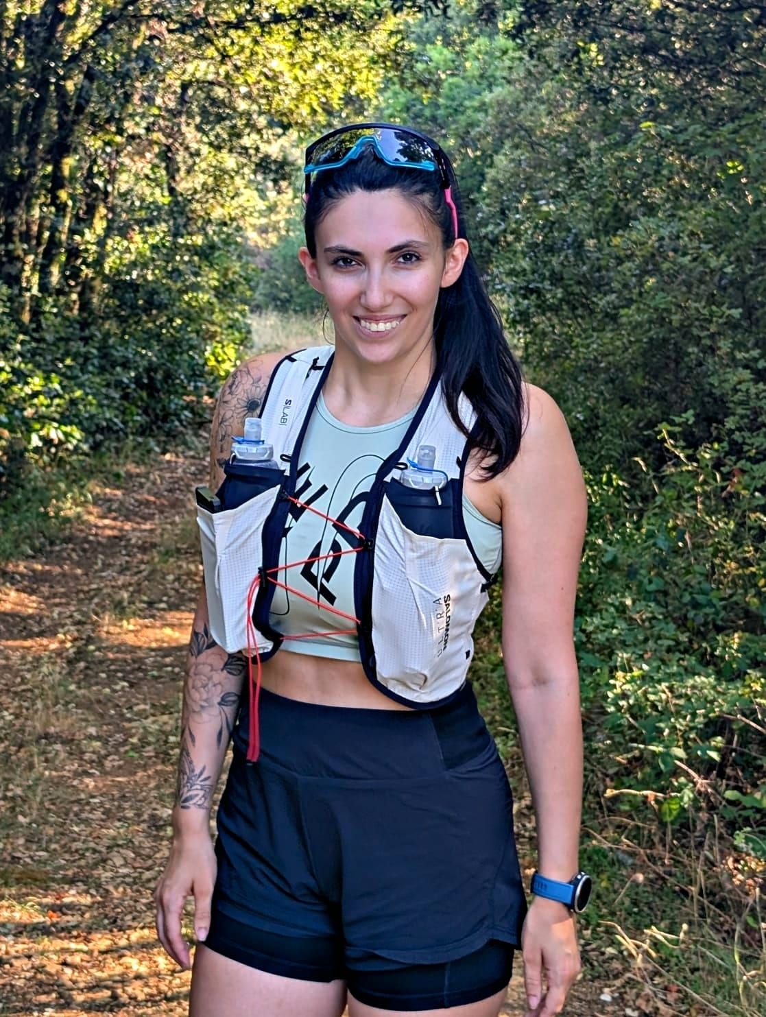 Capucine en trail dans la nature